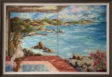 Ocean View & Bronze Nude Statue
Living Room Composition - 40" X 60"